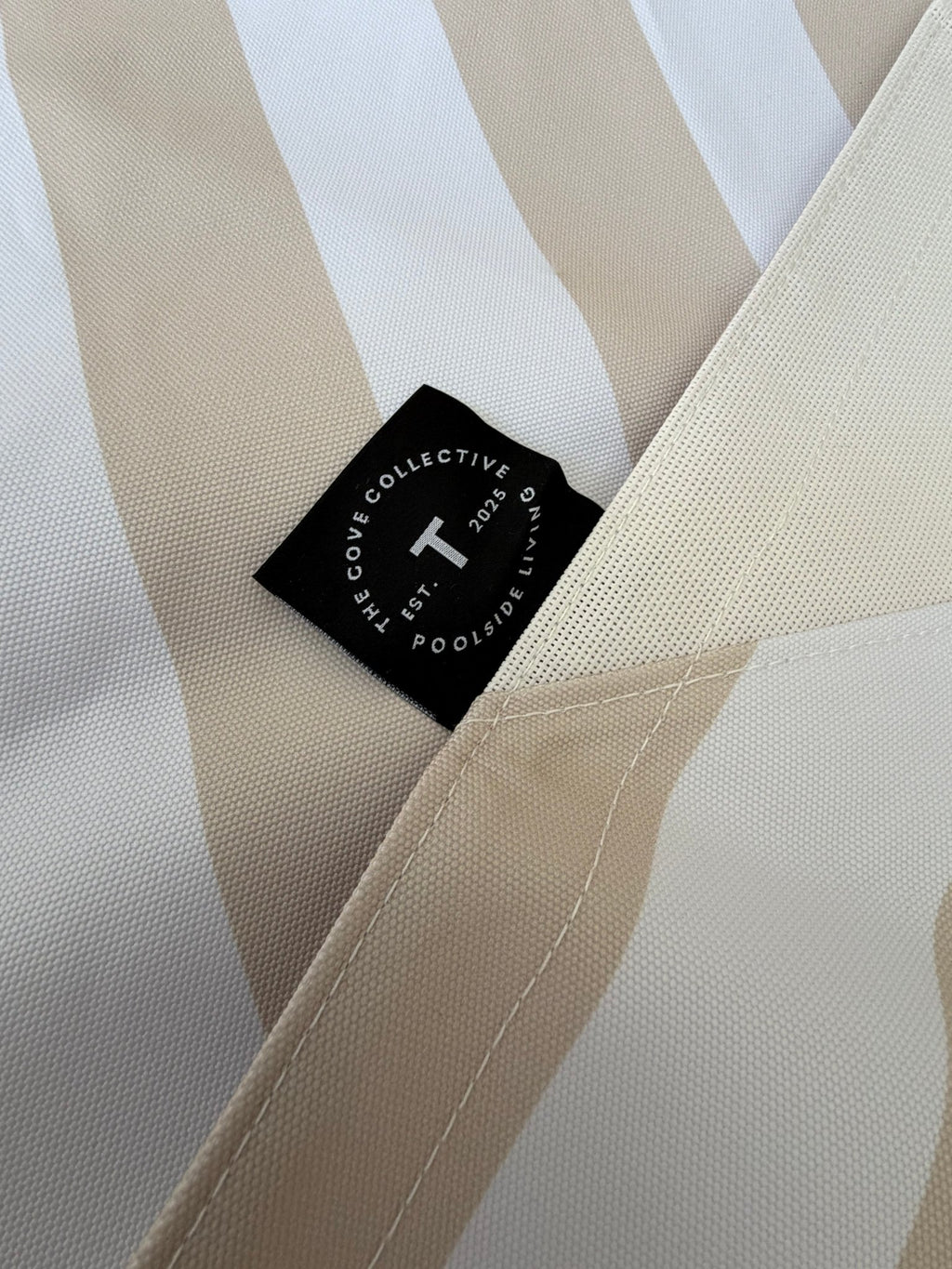 Floating Bean Bag Lounger - Beige Pool Float Chair for Outdoor Swimming - The Cove Collective