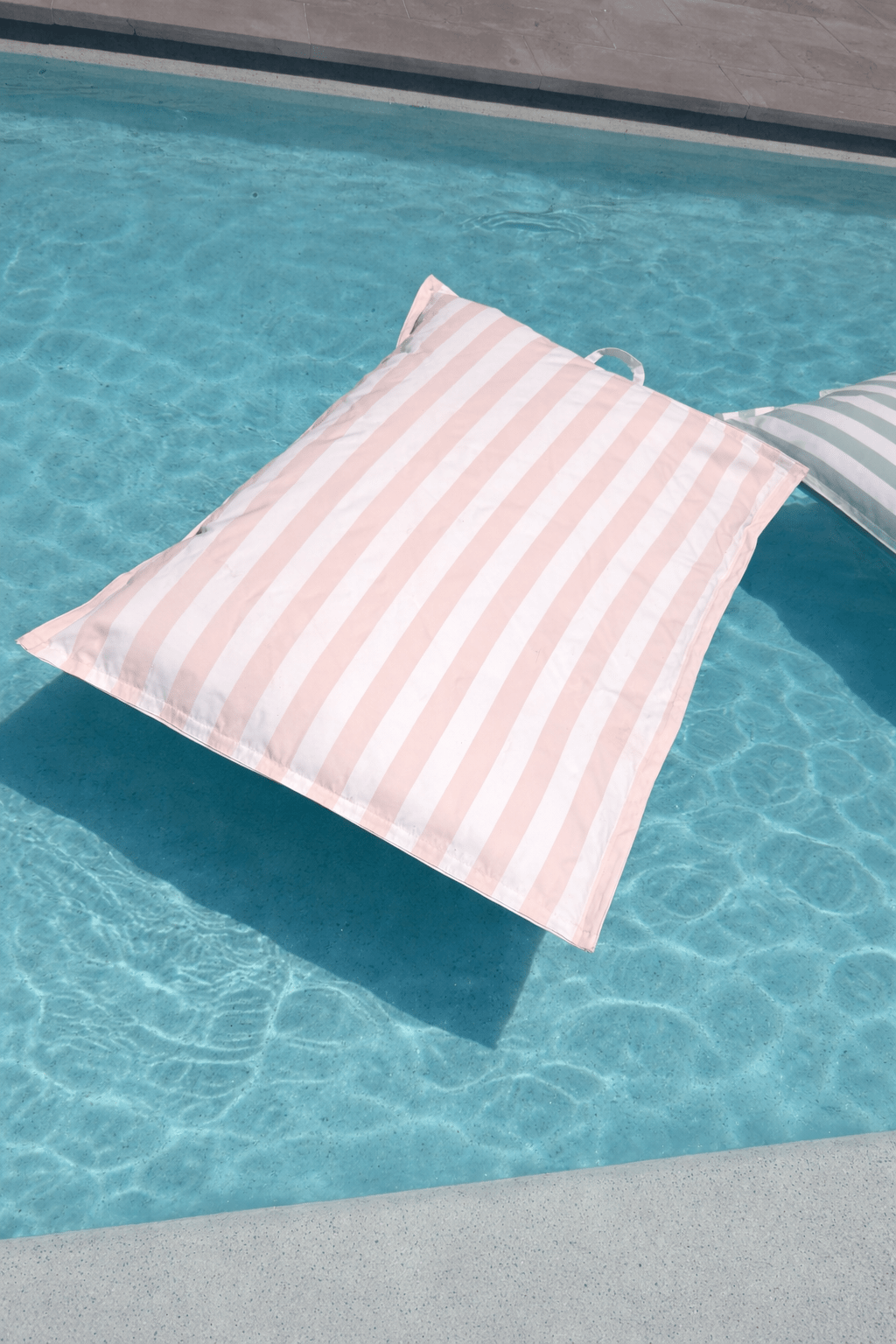 Floating Bean Bag Lounger - Beige Pool Float Chair for Outdoor Swimming - The Cove Collective