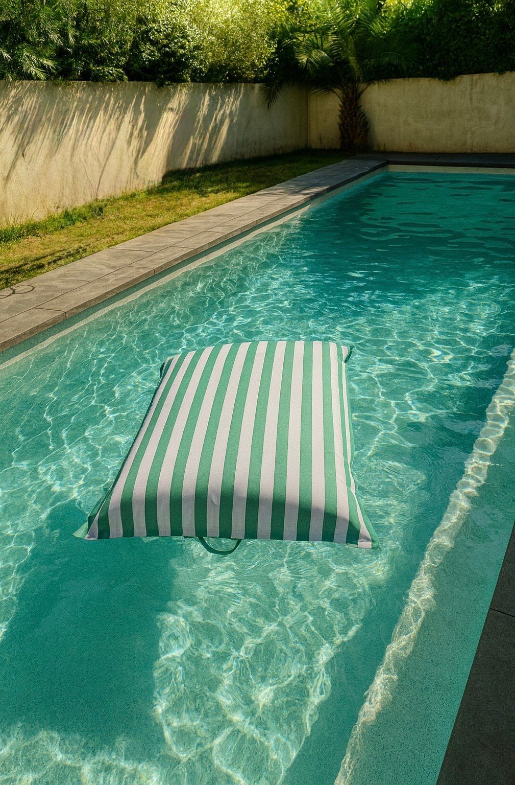 Floating Bean Bag Lounger - Green Pool Float Chair for Outdoor Swimming - The Cove Collective