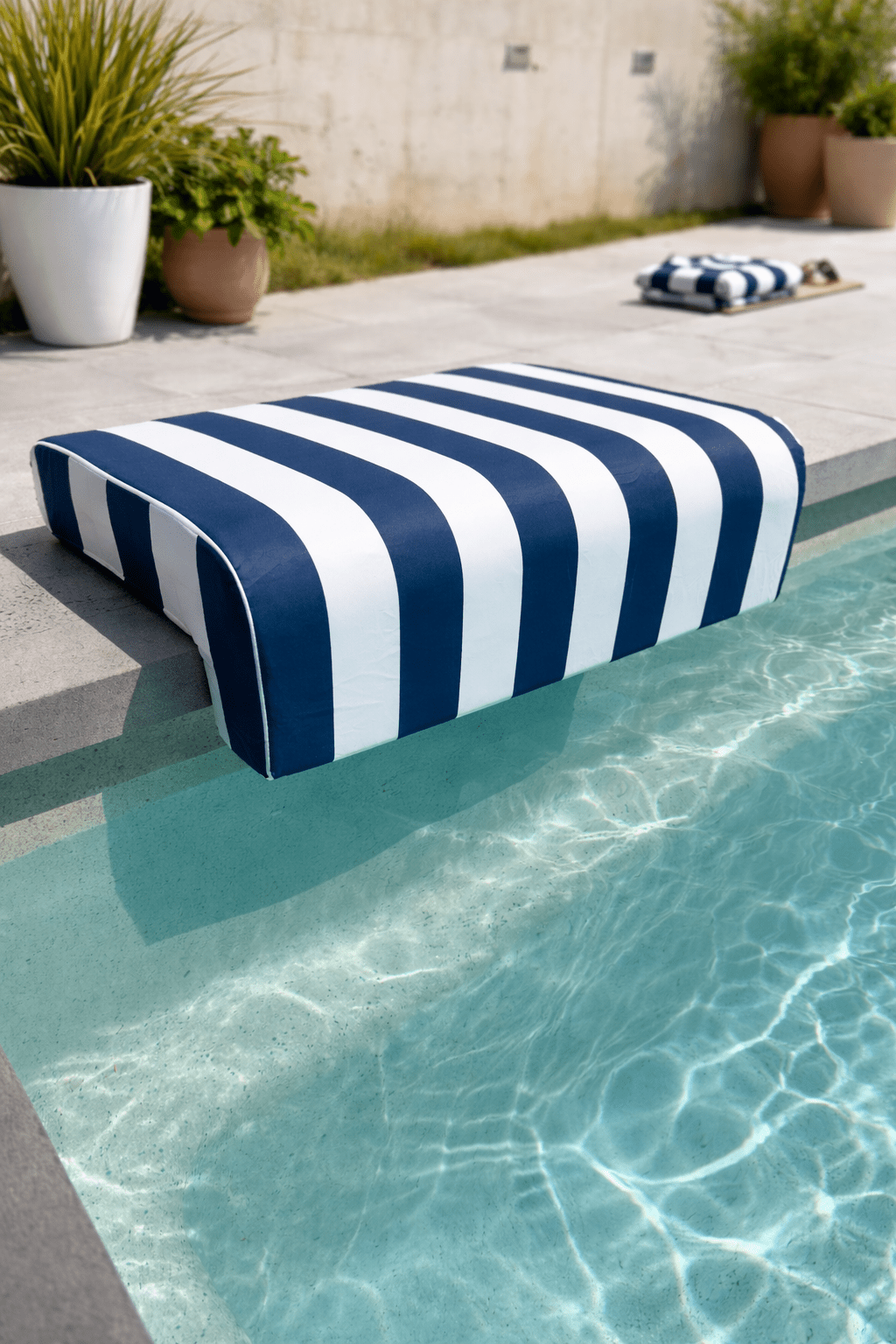 Poolside Perch - Luxe Cushion Blueberry (600mm x 550mm) - The Cove Collective